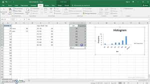 use excel 2016 to make frequency distribution and histogram for quantitative data