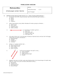 Hubungan antar dua garis dan sudut yang terbentuk idschool. Penilaian Harian Matematika Kelas 4 Semester 2 Hubungan Antar Garis Pdf