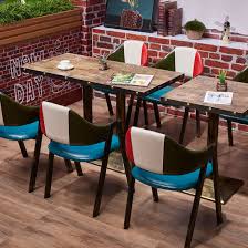 Ids online deluxe glass dining table set 7 pieces modern design with faux leather chair elegant style anti dirt, white. China Rectangle And Square Style Retro Treatment Western Restaurant Furniture Wood Dining Table For Sale Copper Coated Table For Coffee Shop China Cafe Table Western Restaurant Dining Table