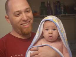 Ellis & daddy 1 bath