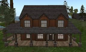Add extra logs to the equation, to account for temporary cutting or assembly errors. Second Life Marketplace D Vine Designs Bellisseria Log Home Overlook Add On G Wrap Around Porch B 37li
