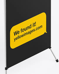 Our banner mockups are super easy to use as you don't need any complex software, just upload your design. X Banner Mockup In Indoor Advertising Mockups On Yellow Images Object Mockups