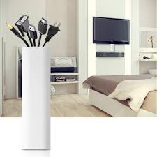 Wall mounted tv and hiding the cords. Amazon Com Cable Cover 6 Packs 70 8 Inches Wall Mount Tv Cable Management Cord Raceway Conceal Kit To Hide Cables Cords White Home Improvement