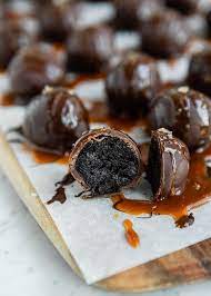 Oreo Cookie Balls With Salted Caramel Sauce Culinary Hill In 2021 Decadent Chocolate Desserts Dessert Recipes Oreo Cookie Balls