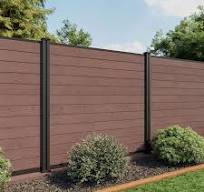 3D Deep Embossed Composite Fence Panel - Golden Oak