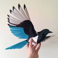 Flying Bird Paper Model Paper Models Paper Birds Diy Bird Paper Craft