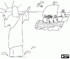 These sheets feature illustrations from the story of jesus walking on water. Jesus Walking On Water Coloring Page Printable Game