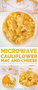Microwave Cauliflower And Cheese Recipe 5 Ingredients Dorm Room Cook Recipe In 2020 Recipes Microwave Cauliflower How To Cook Pasta