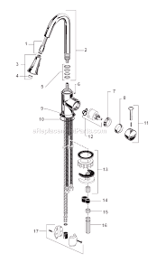 I think it may have more to do with this being a lower end kitchen faucet. American Standard Kitchen Faucet Parts Diagram Versosembossa