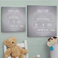 Personalized Baby Wall Art 8x8 Baby Birth Info