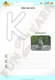 Coordinates ep (2018) the band perry: K Is For Kangaroo Animal Alphabet Worksheet Fun2learn