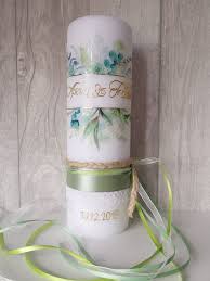 Hochzeitskerze Traukerze Blatter Eukalyptus Eukalyptus Salbei Wedding Candles Candles Pillar Candles
