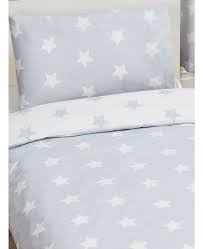 Percale de coton 80 fils/cm² 63 x 63 cm 63 x 63 cm. Ensemble Housse De Couette Et Taie D Oreiller Simple Stars Grises Et Blanches Literie
