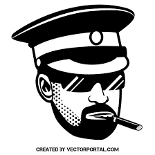 Black And White Vector Portrait Dictator Vector Portrait Ilustracoes