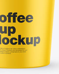 Download Opened Matte 0 5l Coffee Cup Mockup In Cup Bowl Mockups On Yellow Images Object Mockups PSD Mockup Templates