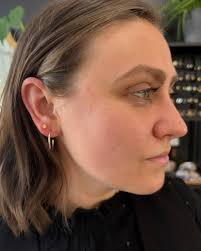 Super cute sister ear piercings. We did first and seconds for Callie and  seconds for Riley! Such a fun time!