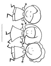 When it gets too hot to play outside, these summer printables of beaches, fish, flowers, and more will keep kids entertained. Kids Holding Hands Coloring Page Free Printable Pdf From Primarygames