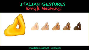The murderous granny is on the loose again. Italian Hand Gestures Pinched Fingers Emoji Meaning