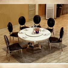 Sofamania round modern wooden table with metal legs. China Round Metal Marble Top Dining Table China Fairmont Furniture Fairmont