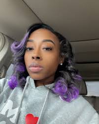 • When your man got a favorite color wear it 💜😈 Hair @detailedbydenzel  lashes @glambynajj brows @touchedbystone