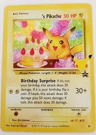 Pokémon 's Pikachu #25 Birthday Surprise 50 HP Lightly Played | eBay