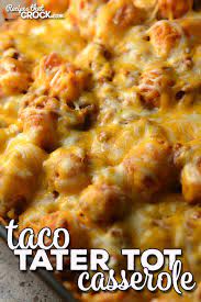 This tater tot breakfast casserole is all the best parts of breakfast comfort food that your whole family loves, wrapped up in one easy to make dish. Taco Tater Tot Casserole Oven Recipe Recipes That Crock