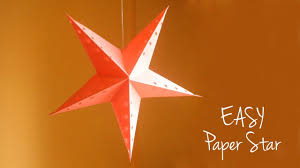 Easy Paper Star How To Make Christmas Star Diy Christmas Decorations