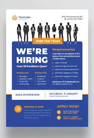 A quick scroll of the template library reveals job posters from various industries that you can choose from. Company Job Hiring Flyer Advertisement Template Ai Eps Psd In 2021 Advertisement Template Company Job Hiring Poster