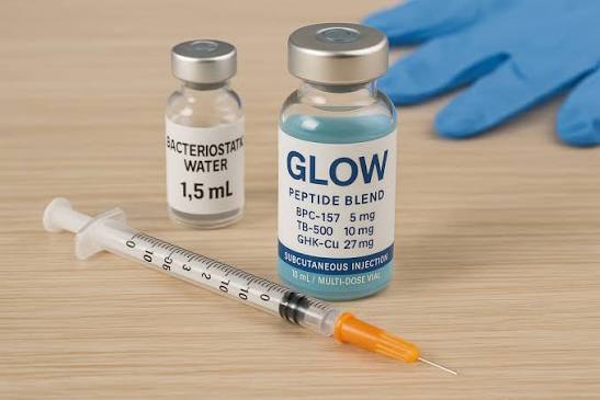 GLOW Peptide: BPC-157 + TB-500 + GHK-Cu for Injury & Tissue Recovery –  Revolution Health & Wellness