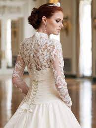 Old Fashioned Dress With The Lace Sleeves And Corset Back Long Sleeve Wedding Dress Lace Lace Wedding Dress Vintage Wedding Dress Long Sleeve