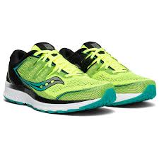 Saucony Guide Iso 2 Running Shoes Citron Black 9 5 Us