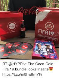 Sports Fifa19 Champions Rise Ocacola Fifa195 Official Licensed Product Gaming Ampions Edition Sports Fa19 Fin Rat Rt The Coca Cola Fifa 19 Bundle Looks Insane Httpstcom8hwttmyfi Coca Cola Meme On Me Me