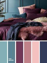 Wall paint is a deep burgundy color to set a serious mood, while the door windows and. Peach Mauve Purple Navy Blue And Purple Colour Palette For Bedroom Master Bedroom Color Schemes Master Bedroom Colors Bedroom Colour Palette