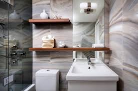 Under.stated floating shelves wall mounted hanging shelf set for bathroom kitchen living room bedroom storage, rustic grey white 24. Designer 1 2 3 Compact Condo Bathroom Renovation Huffpost Canada
