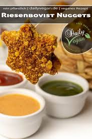 Hot Chili Peanut Crunch Nuggets Aus Riesenbovist In Erdnussflips Panade Rezept Vegitarische Frikadellen Riesenbovist Vegane Snacks