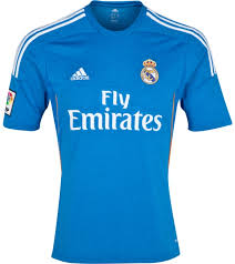 It's a white adidas shirt with coloured details in blue and orange that make it one of. New Real Madrid Away Kit 13 14 Adidas Blue Real Madrid Strip 2013 2014 Football Kit News