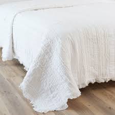 Annelise Cotton Quilted Bedspread In White 240 X 260cm Bed Spreads Quilted Bedspreads Home