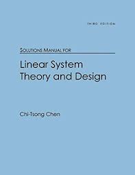 Solutions Manual For Linear System Theory And Design Third Edition Amazon Com Br