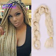 Looking for your next hairstyle? 1 5pcs165g Xpression Braiding Hair Marley Honey Blonde 613 Kanekalon Jumbo Braid Synthetic Hair Extens Braided Hairstyles Hair Styles Synthetic Hair Extensions