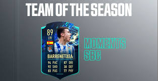 In the game fifa 21 his overall rating is 77. How To Complete Tots Moments Barrenetxea Sbc In Fifa 21 Ultimate Team Dot Esports