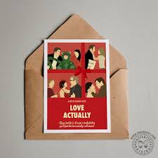 Love Actually Minimal Christmas Card Posteritty Christmas Card Design Xmas Cards Love Actually