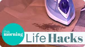 Lay a clean portion of the towel over the wax. Life Hacks How To Remove Candle Wax From Carpet Youtube