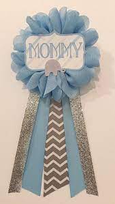 This Pin Is Perfect For Any Baby Shower Addition Can Be Pinned To Any Piece Of Clothing Blue Flower C Baby Shower Pin Baby Boy Shower Decoracion Baby Shower