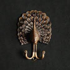 Vintage Look Wall Hooks Metal Peacock Antique Brass Curtain Tie Back Coat Hanger From Lynnsgraceland Decorative Wall Hooks Metal Wall Hooks Wall Hooks