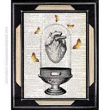 Dictionary Art Print Tree Of Life Illustration By Ephemeraandmore Heart Art Print Anatomical Heart Art Heart Art