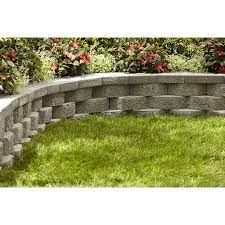 Shop Gray Basic Concrete Retaining Wall Block Common 12 In X 4 In Actual Retaining Wall Block Retaining Wall Garden Structures