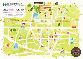 練馬文化センター周辺お楽しみmap制作 表面 手書き地図 名刺 デザイン イラストマップ