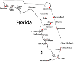 Map Of Florida With Major Cities Map Of Florida Miami Key West Florida