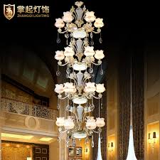 Buy Luxury Villa Club Penthouse Floor Stairwell Long Living Room Chandelier Candle Lamp European Luxury Zinc Alloy Crystal Chandelier Lamp In Cheap Price On M Alibaba Com