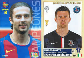 Thiago emiliano da silva (born 22 september 1984), known as thiago silva, is a brazilian professional footballer who plays as a centre back for premier league club chelsea and is the captain of the brazil national team. Old School Panini On Twitter Thiago Motta From 2004 05 To 2014 15 Fcb Psg
